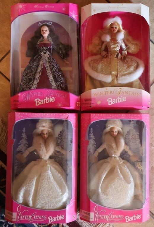 4pc Collectible Barbies