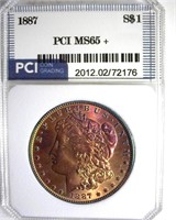 1887 Morgan PCI MS65+ Fantastic Color