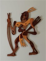 Mixed Wood West Indies Tribal Wall Sculpture