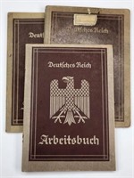 (3) WW2 GERMAN WORK BOOKS