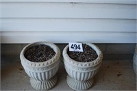 2 13" CONCRETE POTS