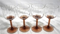 Set of 4 Glasses/Stems - 7" tall