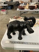 leather wrapped elephant figurine