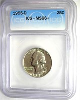 1955-D Quarter ICG MS66+ LISTS $1300