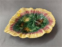 Majolica Begonia Leaf Form Plate