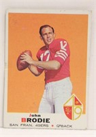 1969 TOPPS #249 JOHN BRODIE FOOTBALL CARD