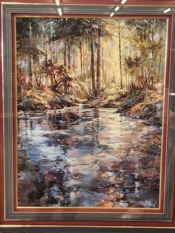 FRAMED & MATTED "GOTHIC WOODS" BY DOUG OLIVER