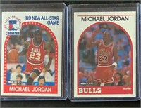 (2) Hoops 1989 Michael Jordan Cards Mint