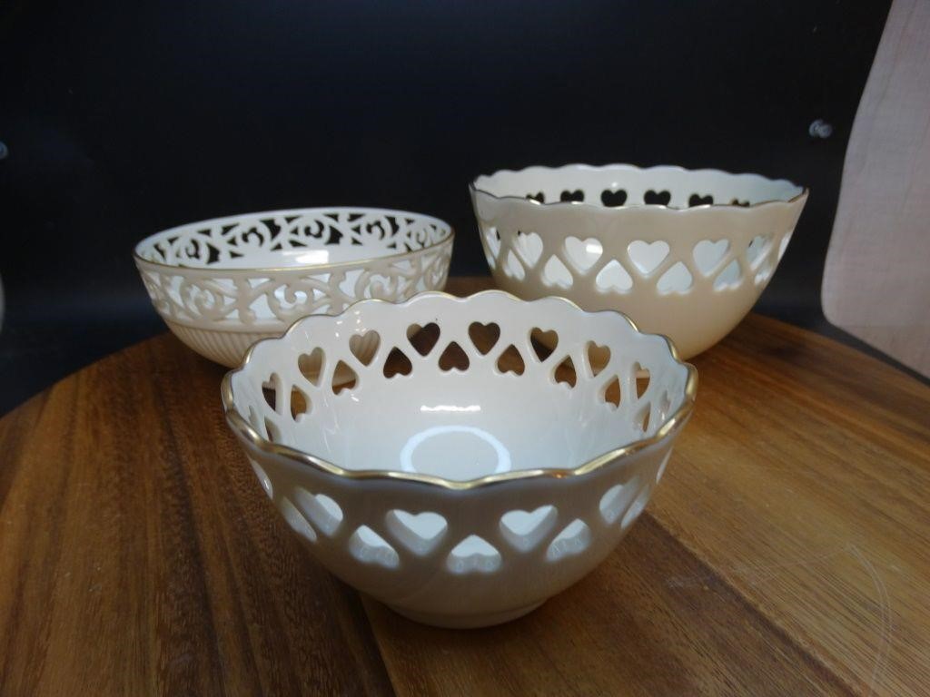 Vintage Gold Trimmed Lenox Bowls