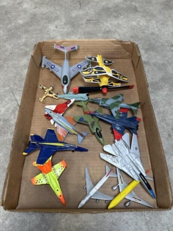 Assortment of Toy Jets and Planes