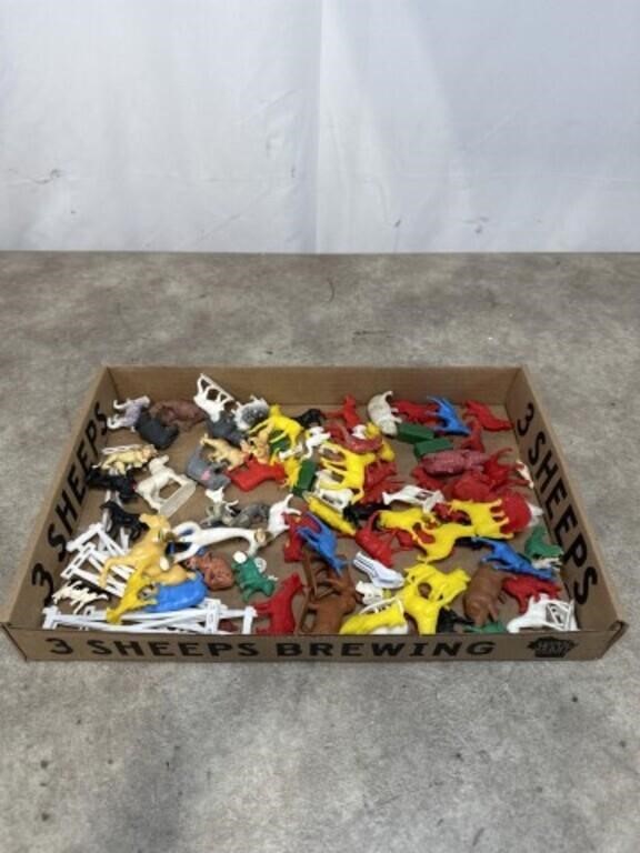 Assortment of Vintage Plastic Animals