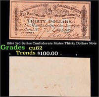 1864 3rd Series Confederate States Thirty Dollars