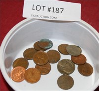 15 LOOSE OLDER COINS - MOSTLY WHEAT CENTS
