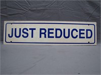 Retro Wooden "Just Reduced" Display Sign