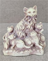 Ltd Edt Genuine GA Marble Mama Cats w/ Kittens