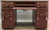 Faux Luggage Kneehole Desk