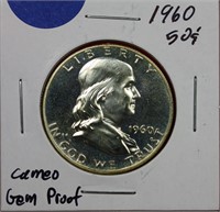 1960 Proof Franklin Half Dollar Gem Cameo