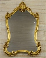 Shell Crowned Gilt Framed Mirror.