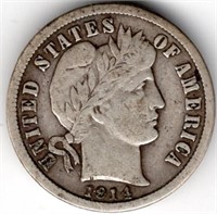 1914 Barber Dime