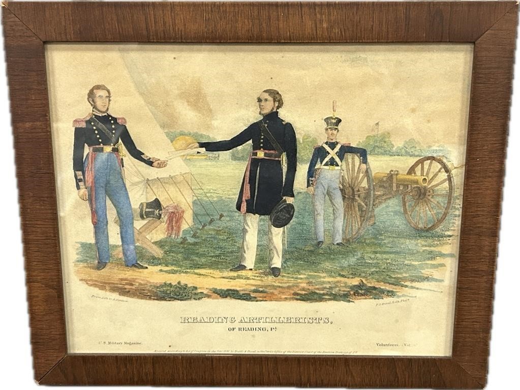 Reading PA Civil War Litho Art Print.