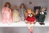 Porcelain Doll Collection w/ Musical Clown