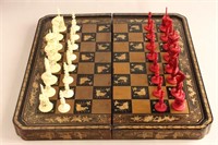 Lovely Mid 19th Century Burmese Ivory Chess Set,