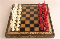 Wonderful Chinese 19th Century Ivory Chess Set,