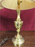 PAIR OF SOLID BRASS TABLE LAMPS