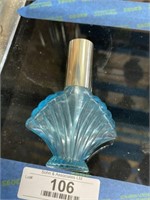 Vintage Shell Perfume Bottle - Blue