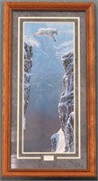"FAITH" by  Lundquist: Leaping Mountain Goat Print