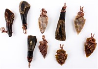 Jewelry Arrowhead & Bison Tooth Pendants