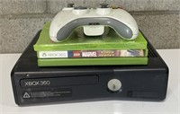 XBOX360 w/Remote (1) games(NO POWER CORD)