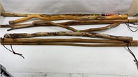 7 Natural Wood Walking Sticks