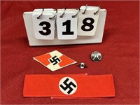WWII German Youth Armband & Pins