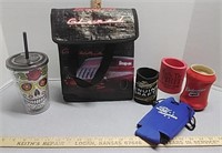 Snap On lunch bag, Koozies & Cup with straw