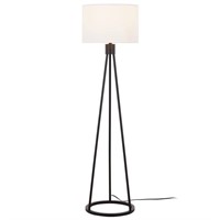 56.25 in. Black Tripod Floor Lamp with Round Base