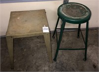 Metal Stool & Table