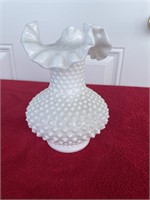 Fenton hobnail ruffled vase