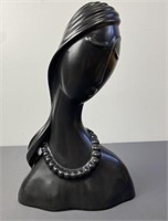 Royal Haeger Black Ceramic Bust