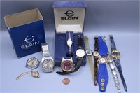 11 Elgin, Kronotron, Montrex Wrist Watches+++