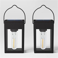 $17  2pk Solar Lights Vintage Bulb Black -Threshol