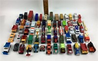 Cars various kinds includes an ambulance,