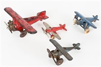 4- CAST IRON AIRPLANES, ARCADE, HUBLEY & MORE