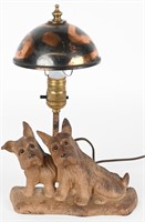 VINDEX CAST IRON SCOTTIE DOG LAMP