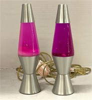 Two Mini Lava Style Lamps