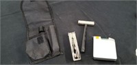 Leatherman measure tape and hammer with carrying