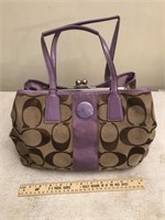 Purple & Brown Coach Purse