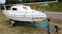 Luger 16' Boat w/ Single Axle Trailer