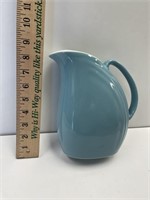 HALL NORA 1950'S WATER PITCHER ICE LIP LIGHT BLUE