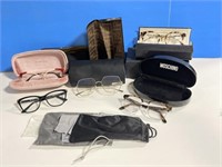 Designer Glasses And Empty Cases